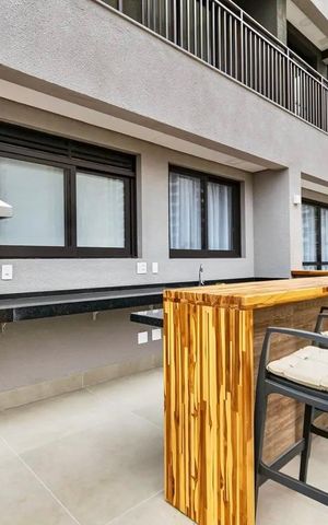 Apartamento à venda com 29m², 1 quarto e sem vaga Apartamento à venda com 29m², 1 quarto e sem vagaÁrea comum - Churrasqueira