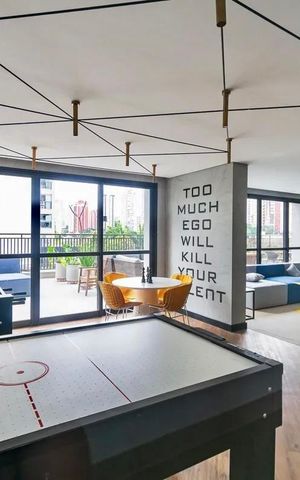 Apartamento à venda com 29m², 1 quarto e sem vaga Apartamento à venda com 29m², 1 quarto e sem vagaÁrea comum - Salão de Jogos