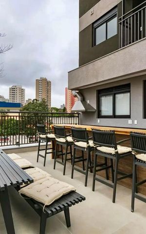 Apartamento à venda com 29m², 1 quarto e sem vaga Apartamento à venda com 29m², 1 quarto e sem vagaÁrea comum - Churrasqueira