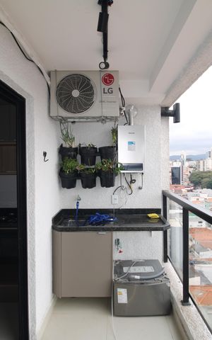 Apartamento para alugar com 29m², 1 quarto e 1 vagaSala / Cozinha - Varanda