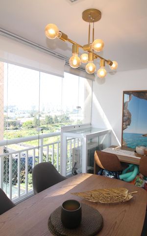 Apartamento à venda com 63m², 2 quartos e 2 vagasSala / Cozinha - Varanda