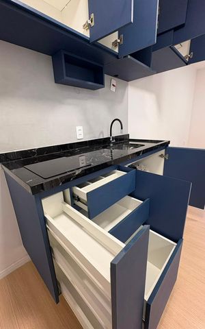 Studio para alugar com 25m², 1 quarto e sem vaga Studio para alugar com 25m², 1 quarto e sem vagaCozinha