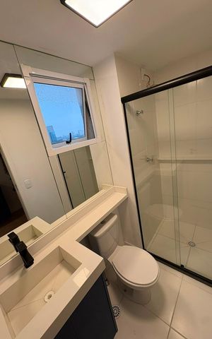 Studio para alugar com 25m², 1 quarto e sem vaga Studio para alugar com 25m², 1 quarto e sem vagaBanheiro