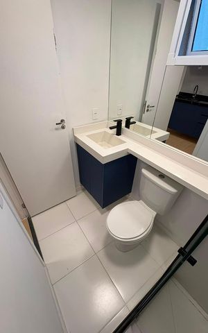 Studio para alugar com 25m², 1 quarto e sem vaga Studio para alugar com 25m², 1 quarto e sem vagaBanheiro