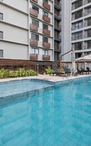 Studio para alugar com 40m², 1 quarto e sem vaga Studio para alugar com 40m², 1 quarto e sem vagaÁrea comum - Piscina
