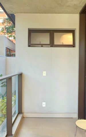 Studio para alugar com 47m², 1 quarto e 1 vaga Studio para alugar com 47m², 1 quarto e 1 vagaVaranda