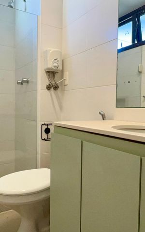 Studio para alugar com 47m², 1 quarto e 1 vaga Studio para alugar com 47m², 1 quarto e 1 vagaBanheiro