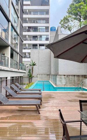 Studio para alugar com 47m², 1 quarto e 1 vaga Studio para alugar com 47m², 1 quarto e 1 vagaPiscina