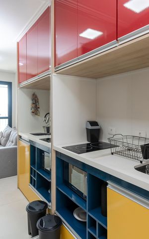 Studio para alugar com 28m², 1 quarto e sem vaga Studio para alugar com 28m², 1 quarto e sem vagaCozinha