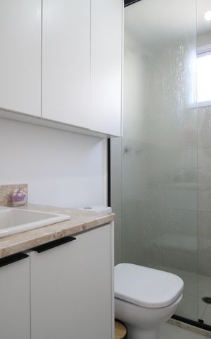 Apartamento à venda com 84m², 3 quartos e 2 vagasBanheiro da Suíte