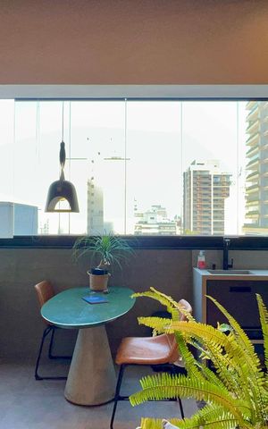 Studio à venda com 31m², 1 quarto e 1 vagaVaranda