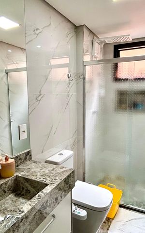 Apartamento à venda com 115m², 2 quartos e 1 vaga Apartamento à venda com 115m², 2 quartos e 1 vagaBanheiro da Suíte
