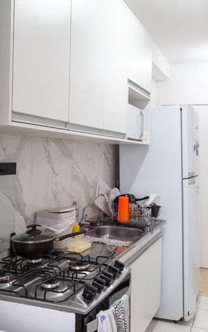 Apartamento à venda com 47m², 2 quartos e 1 vagaCozinha e Área de Serviço