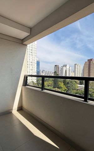 Studio para alugar com 25m², 1 quarto e 1 vaga Studio para alugar com 25m², 1 quarto e 1 vagaVaranda