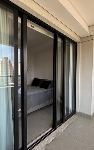 Studio para alugar com 25m², 1 quarto e 1 vaga Studio para alugar com 25m², 1 quarto e 1 vagaVaranda