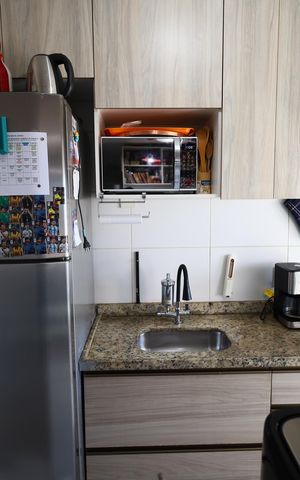 Apartamento à venda com 55m², 2 quartos e 1 vagaCozinha e Área de Serviço