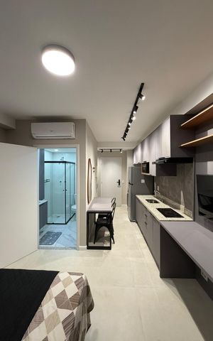 Studio para alugar com 28m², 1 quarto e sem vaga Studio para alugar com 28m², 1 quarto e sem vagaCozinha