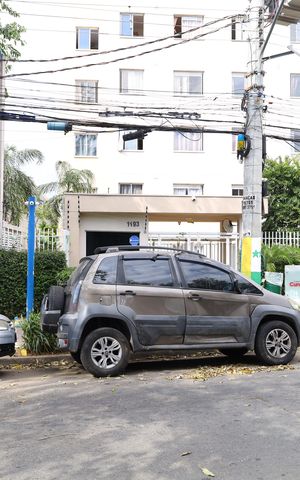 Apartamento à venda com 32m², 2 quartos e sem vagaPlaca GRANDE instalada na fachada do condomínio, dia 29.07.2026 - Código da placa: SWRM-1593