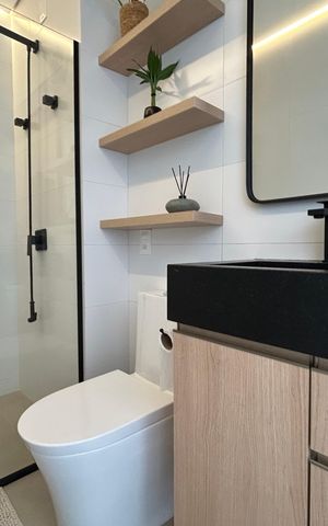 Apartamento para alugar com 58m², 1 quarto e 1 vaga Apartamento para alugar com 58m², 1 quarto e 1 vagaBanheiro