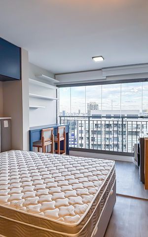 Studio para alugar com 27m², 1 quarto e sem vaga