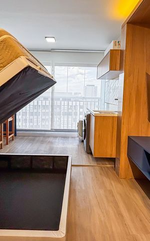 Studio para alugar com 27m², 1 quarto e sem vaga