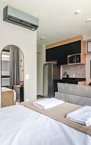 Studio para alugar com 26m², 1 quarto e sem vaga Studio para alugar com 26m², 1 quarto e sem vagaQuarto