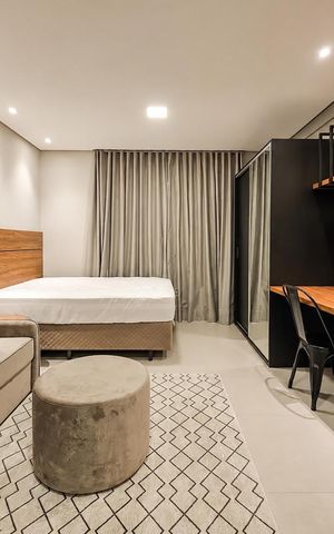Studio para alugar com 25m², 1 quarto e sem vaga Studio para alugar com 25m², 1 quarto e sem vagaSala/Quarto