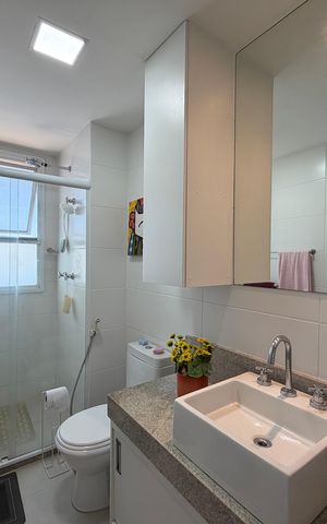 Apartamento para alugar com 63m², 1 quarto e 1 vaga Apartamento para alugar com 63m², 1 quarto e 1 vagaBanheiro da suíte