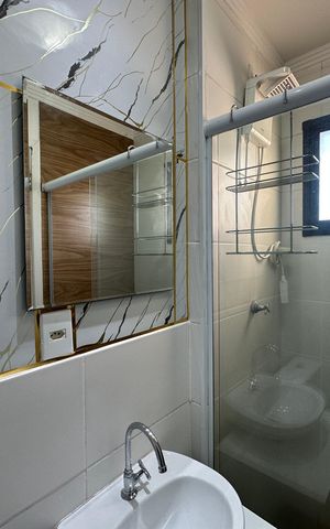 Apartamento para alugar com 59m², 2 quartos e 1 vaga Apartamento para alugar com 59m², 2 quartos e 1 vagaBanheiro da Suíte