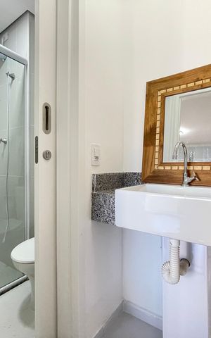 Apartamento para alugar com 32m², 1 quarto e 1 vaga Apartamento para alugar com 32m², 1 quarto e 1 vagaBanheiro