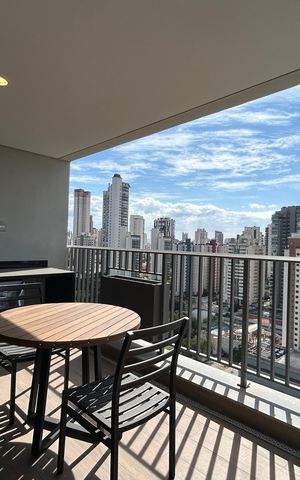 Studio para alugar com 45m², 1 quarto e 1 vaga Studio para alugar com 45m², 1 quarto e 1 vagaSacada