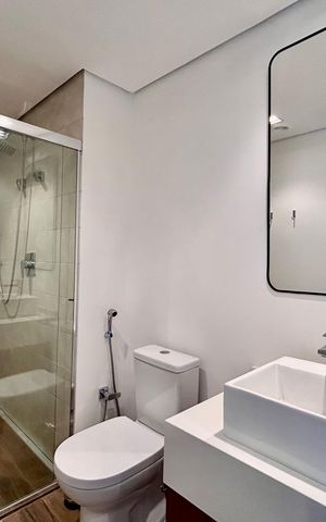 Studio para alugar com 45m², 1 quarto e 1 vaga Studio para alugar com 45m², 1 quarto e 1 vagaBanheiro