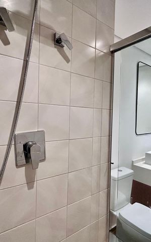 Studio para alugar com 45m², 1 quarto e 1 vaga Studio para alugar com 45m², 1 quarto e 1 vagaBanheiro