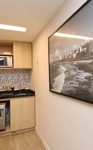 Studio para alugar com 44m², 1 quarto e 1 vaga Studio para alugar com 44m², 1 quarto e 1 vagaCozinha
