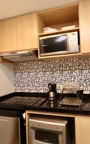 Studio para alugar com 44m², 1 quarto e 1 vaga Studio para alugar com 44m², 1 quarto e 1 vagaCozinha