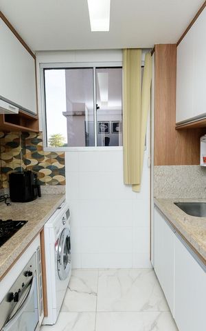 Apartamento para alugar com 47m², 2 quartos e 1 vaga Apartamento para alugar com 47m², 2 quartos e 1 vagaCozinha e Área de Serviço