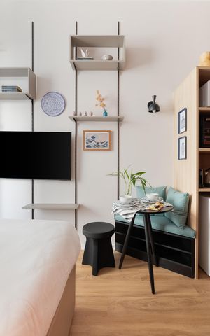 Studio para alugar com 24m², 1 quarto e sem vagaSala/Quarto