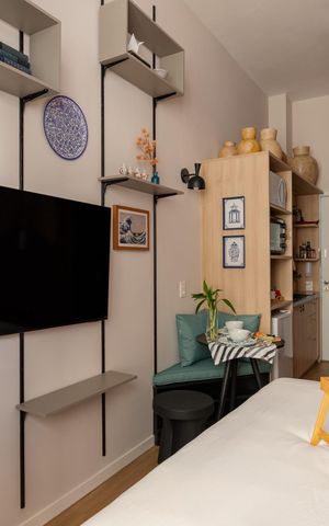 Studio para alugar com 24m², 1 quarto e sem vagaSala/Quarto