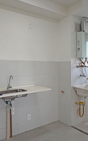 Apartamento para alugar com 44m², 2 quartos e 1 vagaCozinha e Área de Serviço