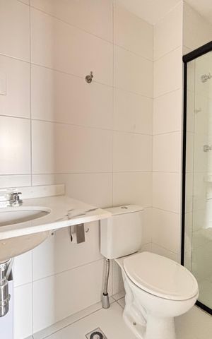 Apartamento à venda com 37m², 1 quarto e sem vaga Apartamento à venda com 37m², 1 quarto e sem vagaBanheiro da Suíte