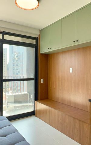 Studio para alugar com 28m², 1 quarto e sem vaga Studio para alugar com 28m², 1 quarto e sem vagaSala