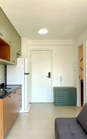 Studio para alugar com 28m², 1 quarto e sem vaga Studio para alugar com 28m², 1 quarto e sem vagaSala