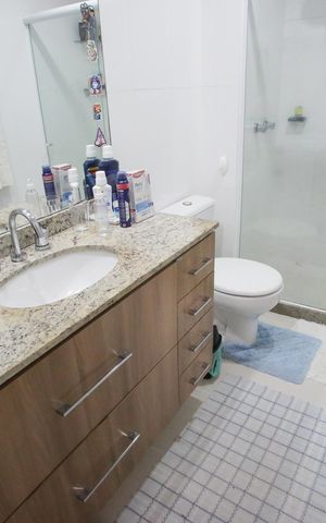 Apartamento para alugar com 200m², 4 quartos e 2 vagasBanheiro da Suíte da Cobertura