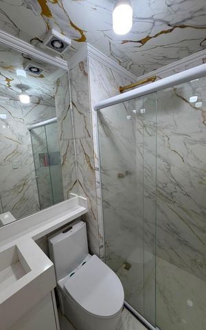 Apartamento à venda com 58m², 3 quartos e 1 vaga Apartamento à venda com 58m², 3 quartos e 1 vagaBanheiro