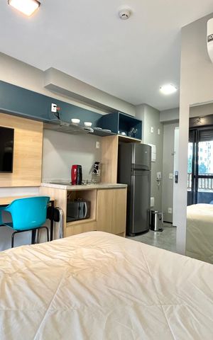 Studio à venda com 26m², 1 quarto e sem vaga Studio à venda com 26m², 1 quarto e sem vagaSala/Quarto