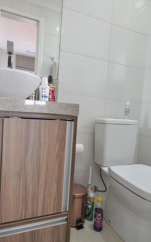 Apartamento à venda com 50m², 2 quartos e 1 vagaBanheiro do quarto suíte