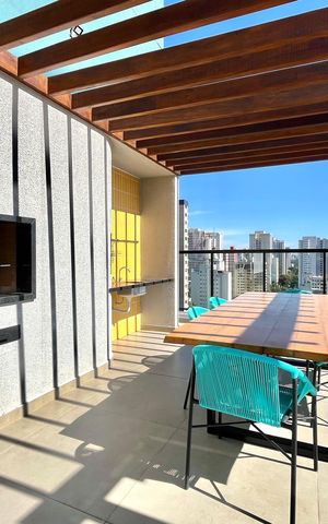 Studio para alugar com 28m², 1 quarto e sem vaga Studio para alugar com 28m², 1 quarto e sem vagaÁrea comum - Churrasqueira