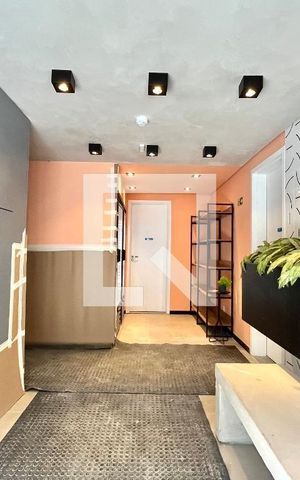 Studio para alugar com 28m², 1 quarto e sem vaga Studio para alugar com 28m², 1 quarto e sem vagaHall social