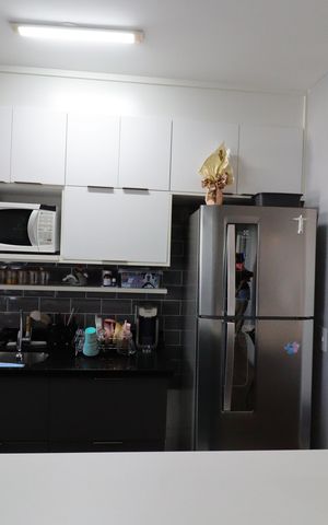 Apartamento para alugar com 49m², 2 quartos e 1 vagaDetalhe da cozinha