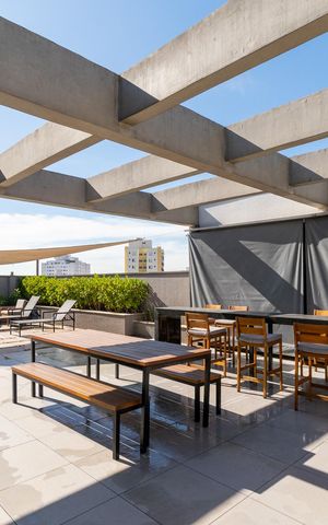 Apartamento para alugar com 30m², 1 quarto e sem vaga Apartamento para alugar com 30m², 1 quarto e sem vagaÁrea comum - Churrasqueira